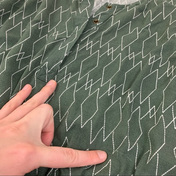 ✨5 FOR $25✨  Merona Green Pattern Sleeveless Drawstring Romper - Picture 8 of 9